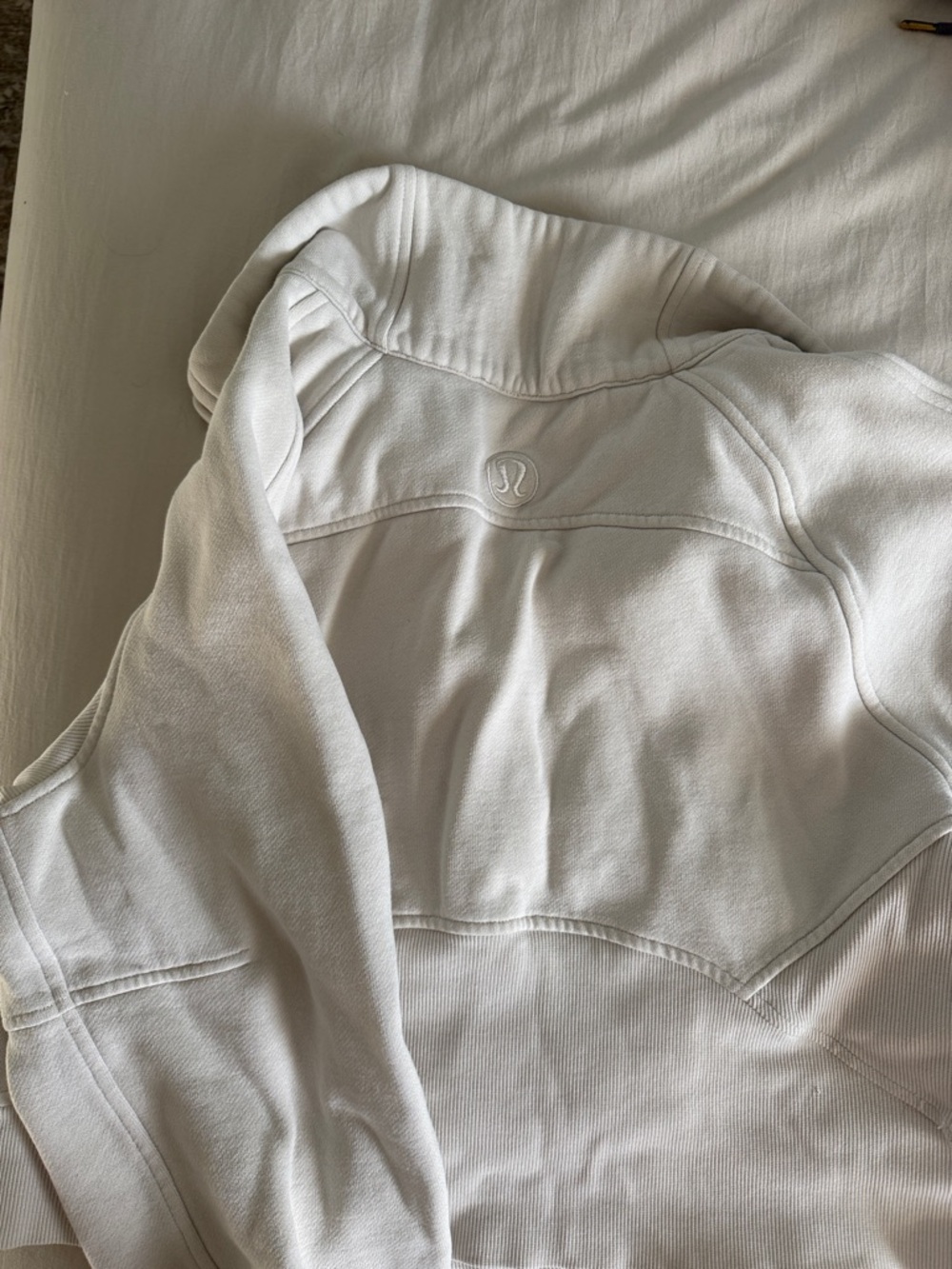 Lululemon Cream Scuba Cropped Quarter-Zip - Picture 3 of 3